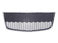 Решітка бампера Chevrolet Aveo Hb (T255) 08-12 середня c хром. молдинга