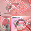 Навушники ігрові ONIKUMA K9 з мікрофоном та LED RGB підсвічуванням (котячі вушка, рожеві, геймерські), фото 4
