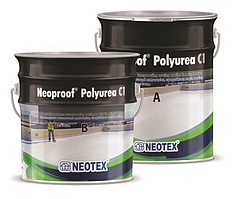 Полімочевина для гідроізоляції покрівель в один шар Neotex Neoproof Polyurea C1 (А+В) упак 20 кг біла 9003