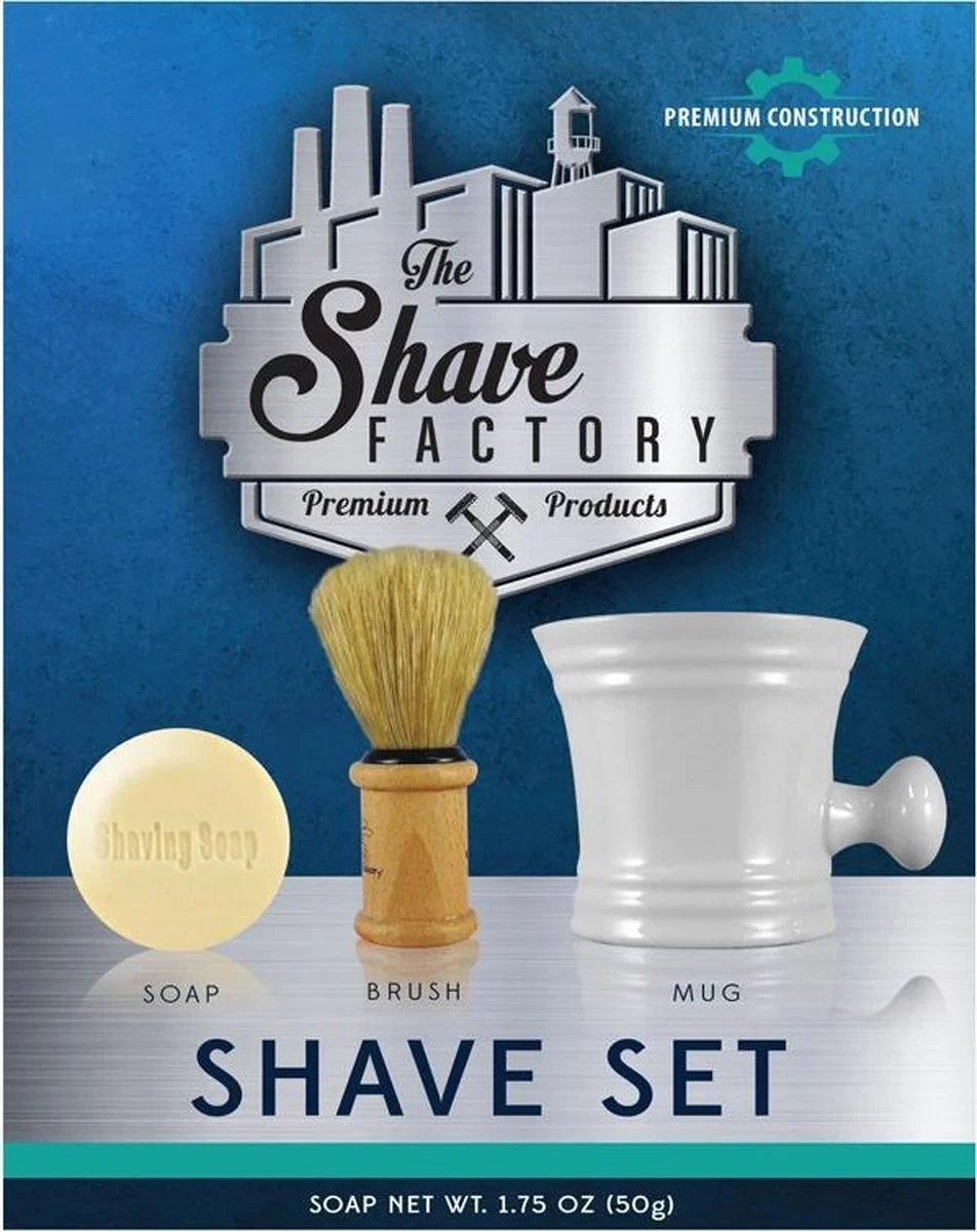 Набір для гоління The Shave Factory Shaving Set – Soap, Brush & Mug