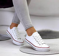 Стильные белые кроссовки кеды женские размер 39