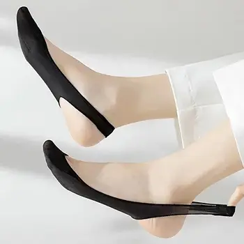 Короткі шкарпетки жіночі, підслідники чорні 6 пар