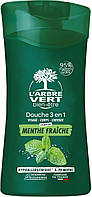 Крем-гель для душа L'Arbre Vert для мужчин с экстрактом свежей мяты 250 мл