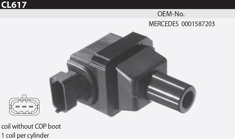 Котушка запалювання Tesla CL 617 для MERCEDES E-Class (W210, S210) E 420, E 50 AMG двиг. M 119.985, S-Class (W140) 400 SE,SEL/S420