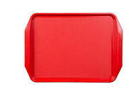 Поднос для посуды с ручками прямоугольный 430х310 мм красный Forest 591801