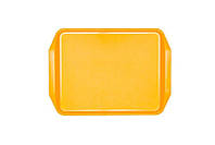 Поднос для посуды с ручками прямоугольный 430х310 мм желтый Forest 591802