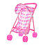 Коляска для ляльок прогулянкова металева в куліку 6632 H з козирком, фото 2