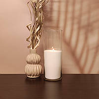 Насыпная свеча белая, h 31 см, Ø 12 см, из пальмового воска