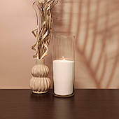 Насипна свічка біла, h 31 см, Ø 12 см, з пальмового воску