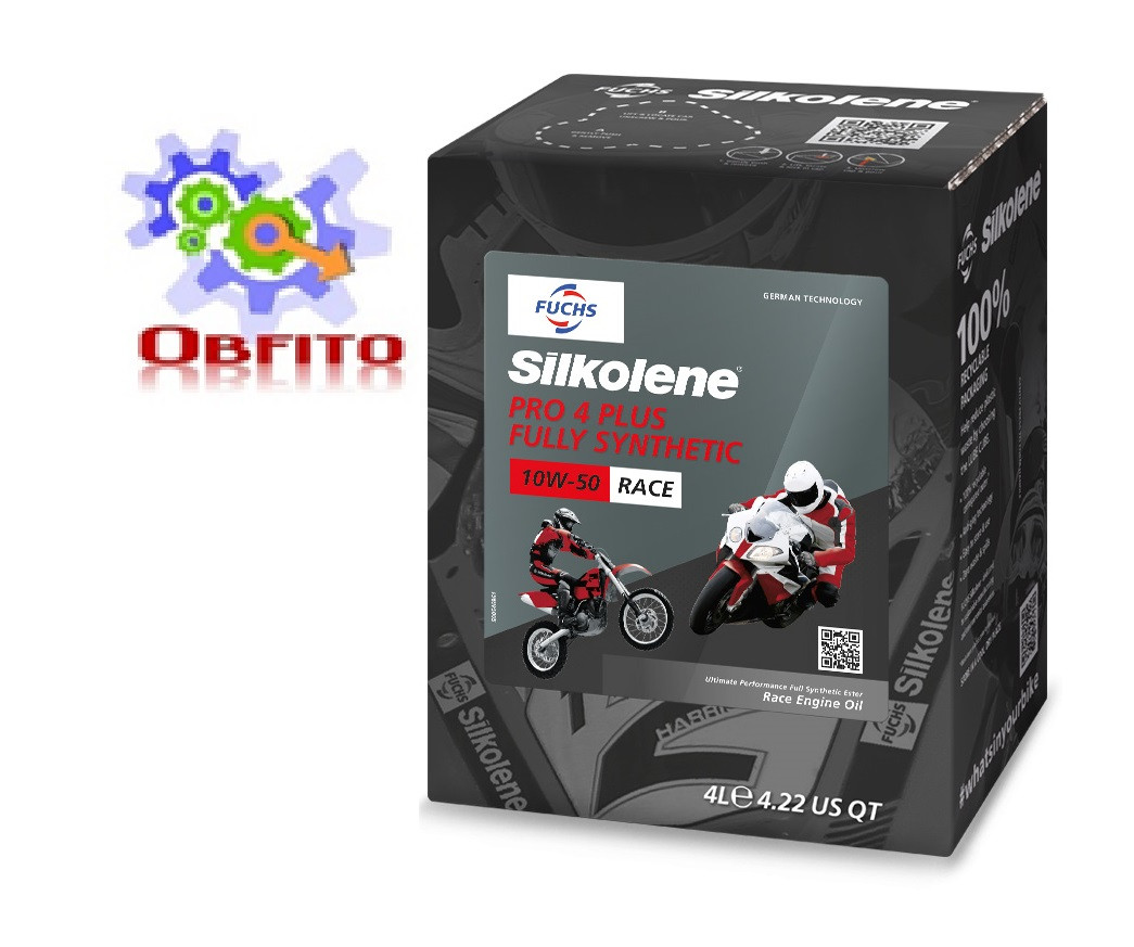 Моторна синтетична эфірна олива "Silkolene PRO 4 Plus 10W-50', 4л