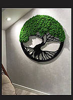 Картина панно со стабилизированного мха дерево 1 м