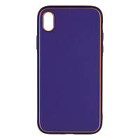 Чехол Leather Gold with Frame without Logo для iPhone Xr Цвет 7, Purple