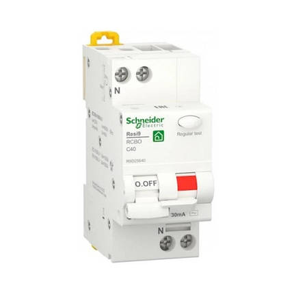 Диференційний автомат Schneider Resi 9 1P+N 40A C 30mA АC 6kA R9D25640, фото 1