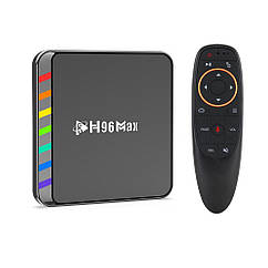 Смарт приставка H96 MAX W2 2/16 ГБ + пульт з мікрофоном і гіроскопом
