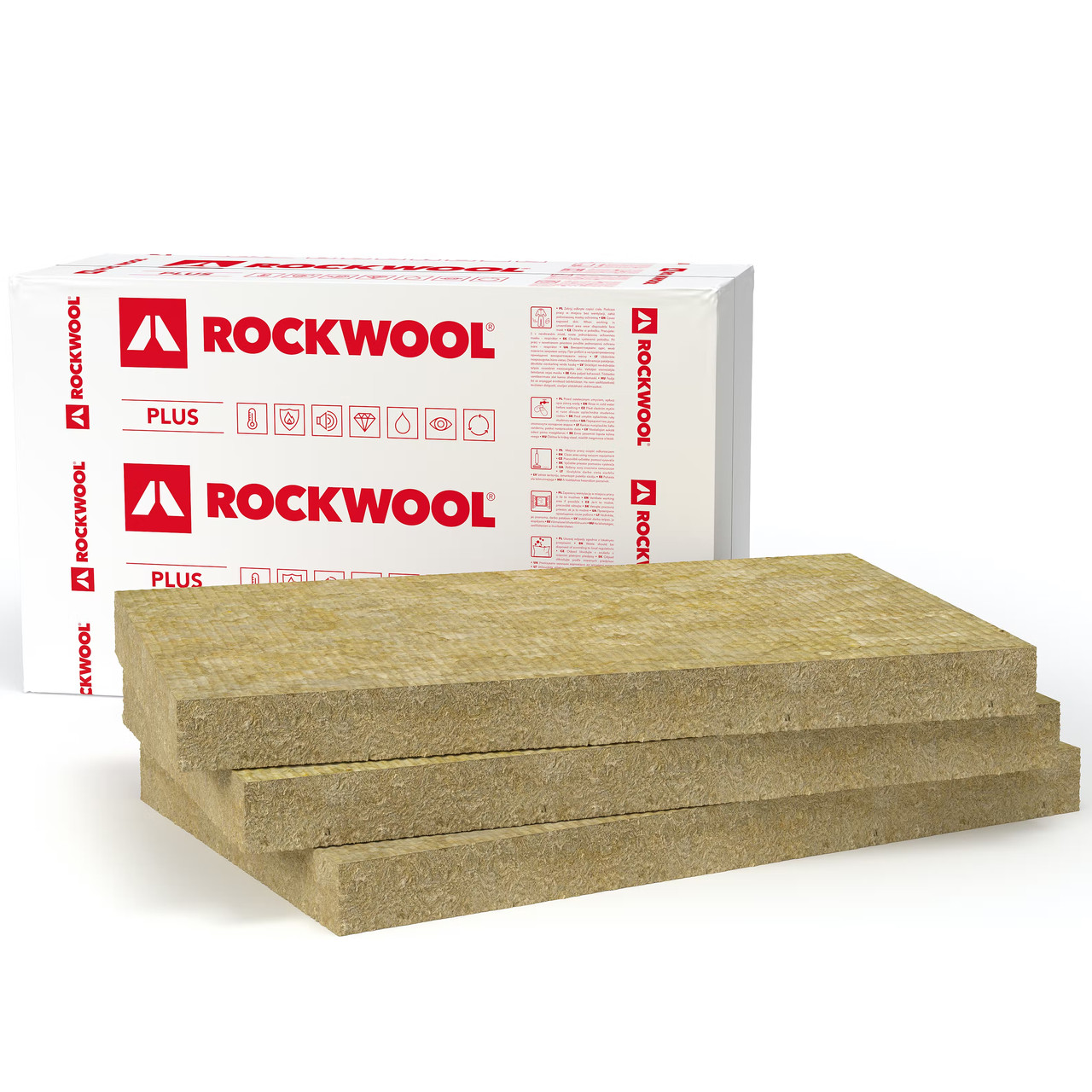 Базальтова вата 100 мм ROCKWOOL ROCKMIN PLUS (100x1000x610 мм)