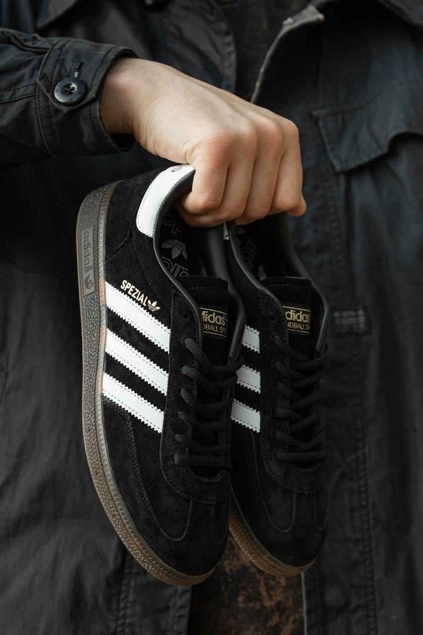Кроссовки мужские Adidas Spezial Black, Адидас Спешил натуральная замша, прошиты. код IN-1333 - фото 4 - id-p1885262453