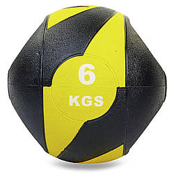 М'яч медичний медбол Record Medicine Ball FI-5111-6 6 Чорний-Жовтий