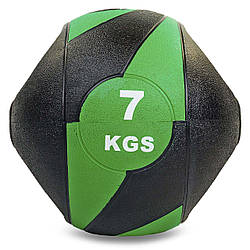 М'яч медичний медбол Record Medicine Ball FI-5111-7 7 Чорний-Зелений