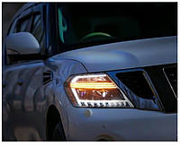 Передняя альтернативная оптика (с Дхо, Full Led) для Nissan Patrol Y62 2010+