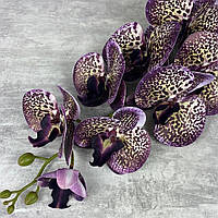 Искусственный цветок Орхидея, 95 см., фиолетово-тигровая, 586