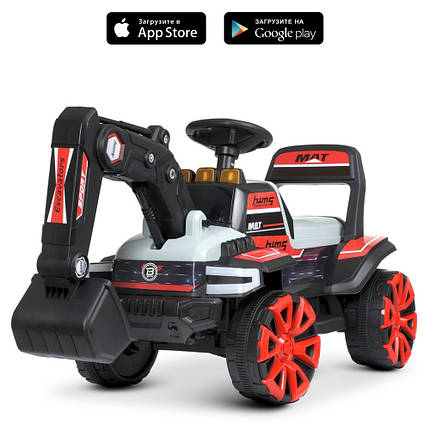 Дитячий електро екскаватор Bambi Racer M 4838BR-3 акумуляторний трактор на радіокеруванні Червоний, фото 1