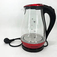 Чайник электрический стеклянный Rainberg RB-914. MA-910 Цвет: красный