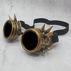 Окуляри Стимпанк колір зістарена бронза з шипами (SPG-012)