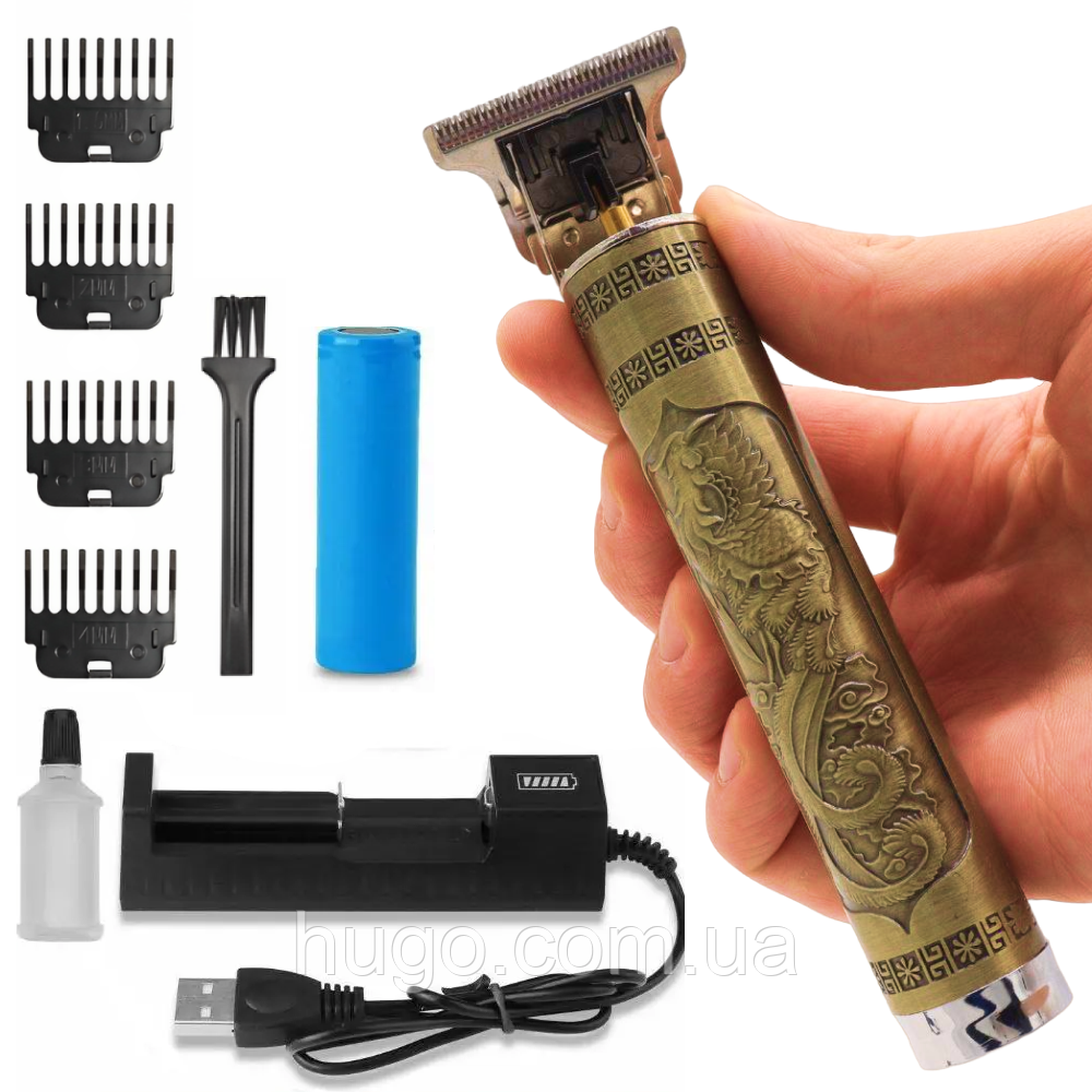 Тример для стрижки VINTAGE T9 / Бездротова окантувальна машинка для стрижки волосся, вусів та бороди, фото 1