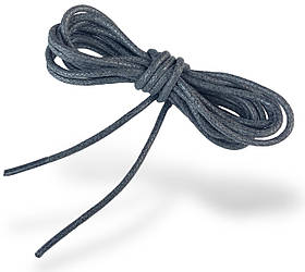 Шнурки взуттєві круглі з просоченням колір темно-сірий (1.2.0) 60-100см