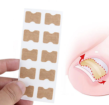 Патч для корекції врослих нігтів на ногах 10 шт/1уп Пластир від врослого нігтя самоклейний Бежевий (KG-9878)