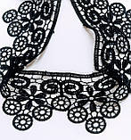 Мереживо макраме чорне ширина 5,7см, фото 5