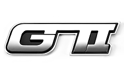 Наклейка авто знак "GTI" (хром)