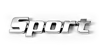 Наклейка авто Знак "Sport" (хром)