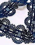 Мереживо макраме темно сине ширина 5,2см, фото 5