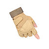 Тактичні неуздіючі рукавички e302 пісок хакі l, фото 2