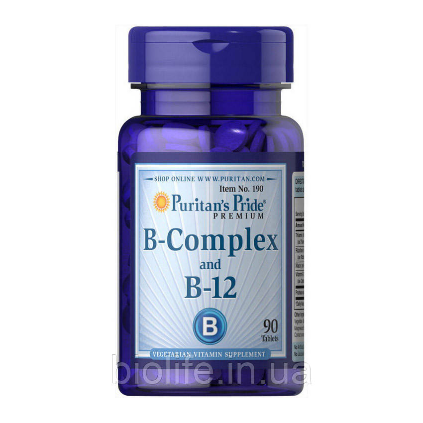 Vitamin B-Complex and Vitamin B-12 (90 tablets) в Україні