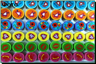 Штамп-печатка дитяча Серця, квіти, губи