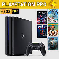 Playstation 4 PRO +503 ИГРЫ +подписка PS+ Premium и Extra +ONLINE Б/У