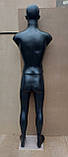 Манекен чоловічий збірний "Стас" чорний на деревоплиті, фото 3