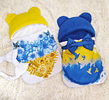 Конверт - спальник демисезон для новонароджених малюків 42х72 см 0-4 місяці ШкодаМода Сині Пташки, фото 4