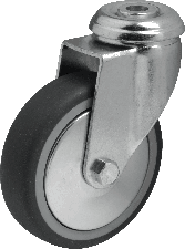 Апаратне колесо JD BD серія із сірим гумовим протектором