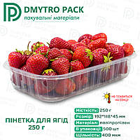 Пинетка 250г для фруктов, клубники, ягод 192х118х45мм (тара, лоток)