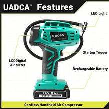 Портативний повітряний компресор UADCA Air Compressor-Tire Inflator, Amazon, Німеччина, фото 3