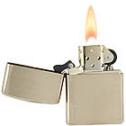 Запальничка бензинова Zippo 168 Brushed Brass Armor (Матова латунь, армована), фото 3