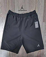 Мужские брендовые спортивные шорты Nike Jordan (Джордан), мужские повседневные черные. Чоловічі шорти