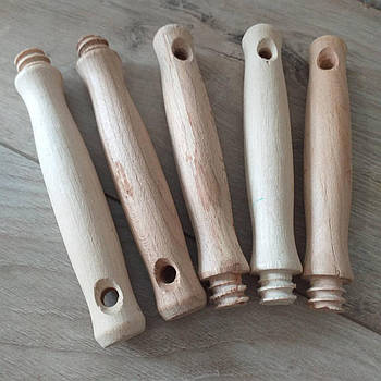 Ручка дерев'яна для інструменту Череня для валика/кисточки/щітки Різьба 17 мм 5 шт./1уп (KG-9880)