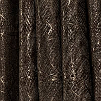 Шторная ткань лён на метраж, блэкаут с узором, двухсторонняя коричневого цвета, высота 2.8 м. (M17-1)