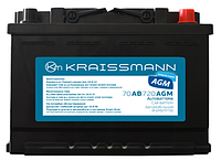Автомобільний акумулятор KRAISSMANN 70 AB 720 AGM (гарантія 2 роки)