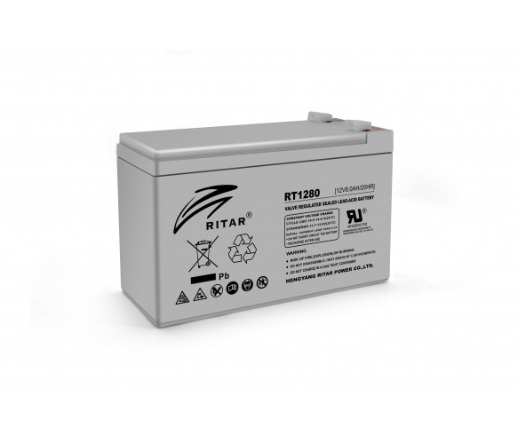 Акумулятор AGM RITAR - 8 Аг 12 В RT1280, Gray Case, Q10