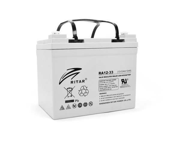 Акумулятор AGM RITAR - 33 Аг 12 В RA12-33, Gray Case, Q1